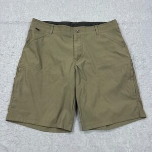 Kuhl Renegade Shorts Men's 38 Green Nylon Hiking Utility Zip Cargo Pockets 11"